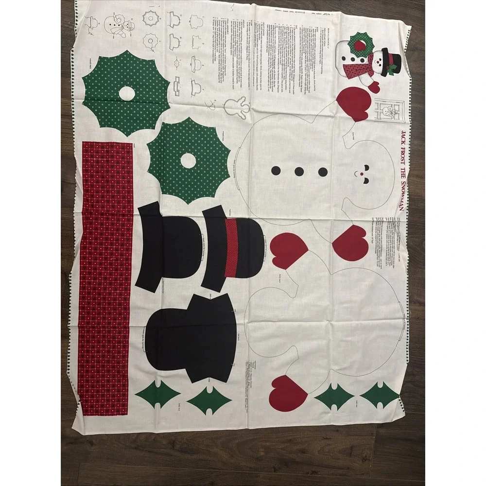Cut And Sew Panel- JACK FROST SNOWMAN Door panel cut and sew Cranston VIP